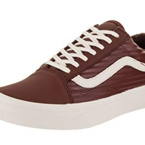 brown leather vans old skool